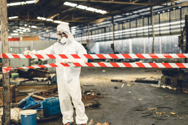 Professional Biohazard technician working in Garland, NC